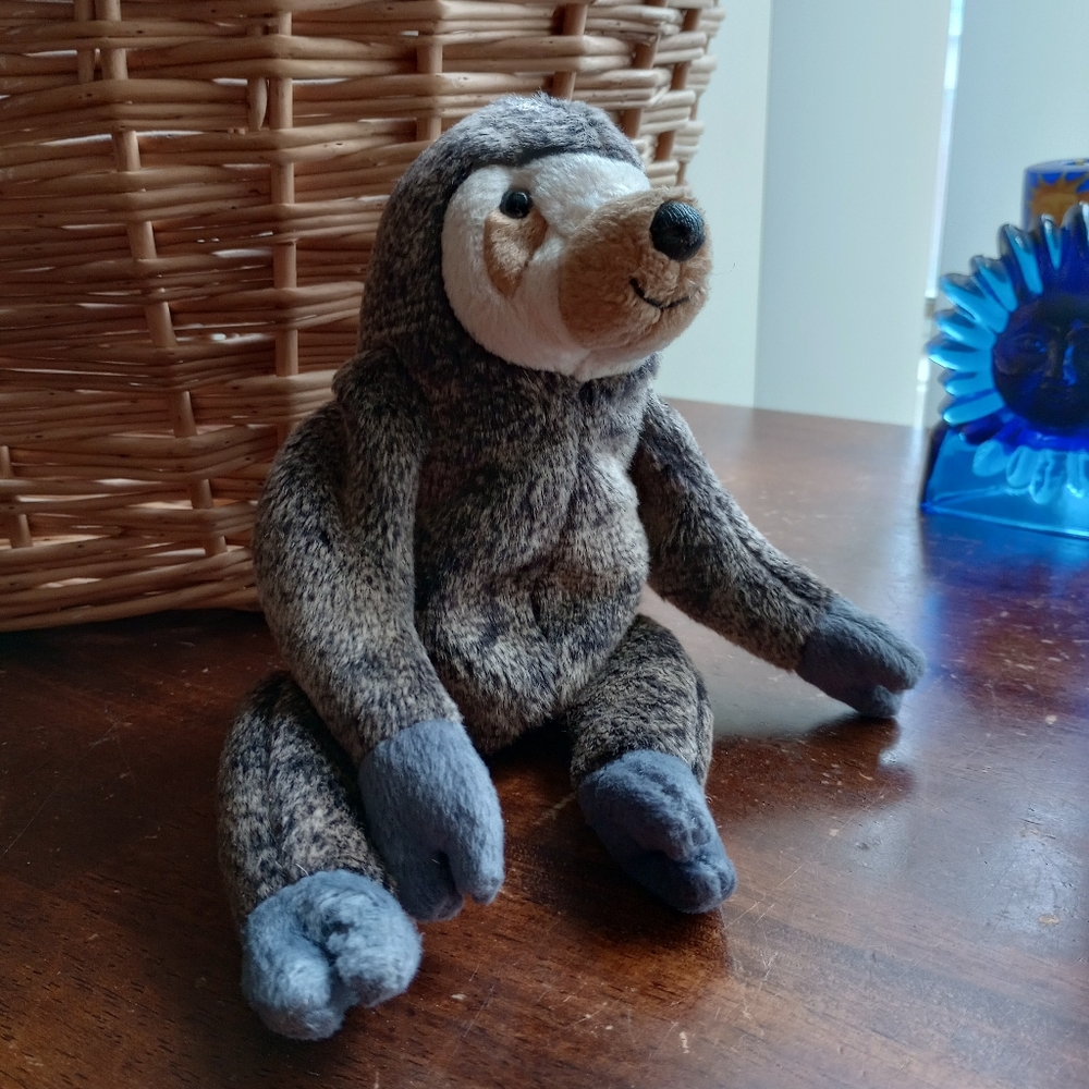 Vintage 1999 Slowpoke the Sloth TY Beanie Baby Stuffed Animal Plushie